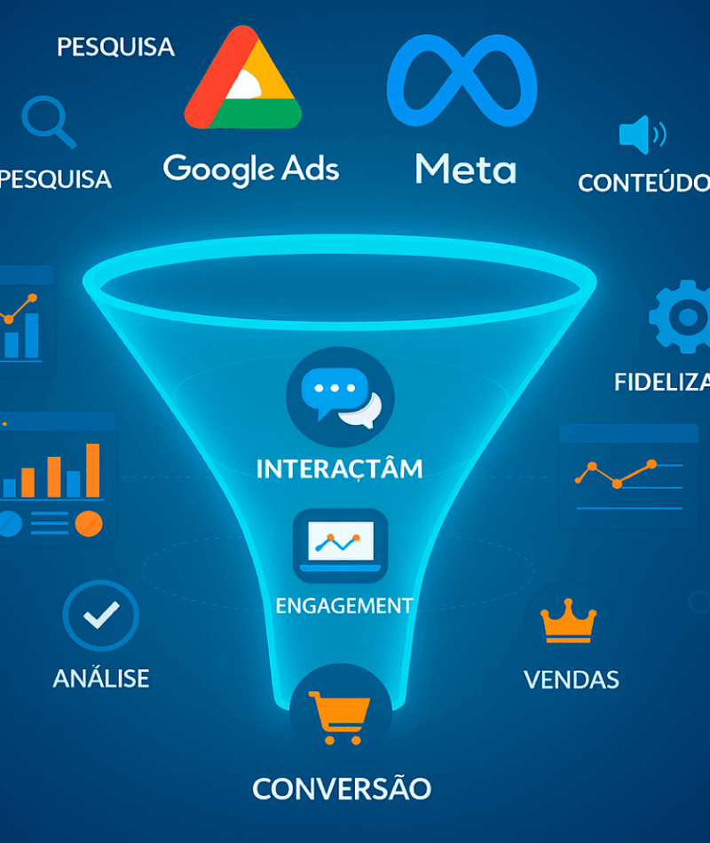 Desvendando o Funil de Vendas com Google Ads, Links Patrocinados Meta e Análise de Dados